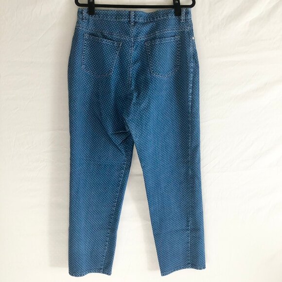 Gloria Vanderbilt Amanda Swiss Dot Jeans High Waist Slim Fit Medium Blue Size 16 - Picture 3 of 8